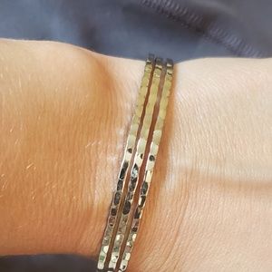 Hammered cuff bracelet